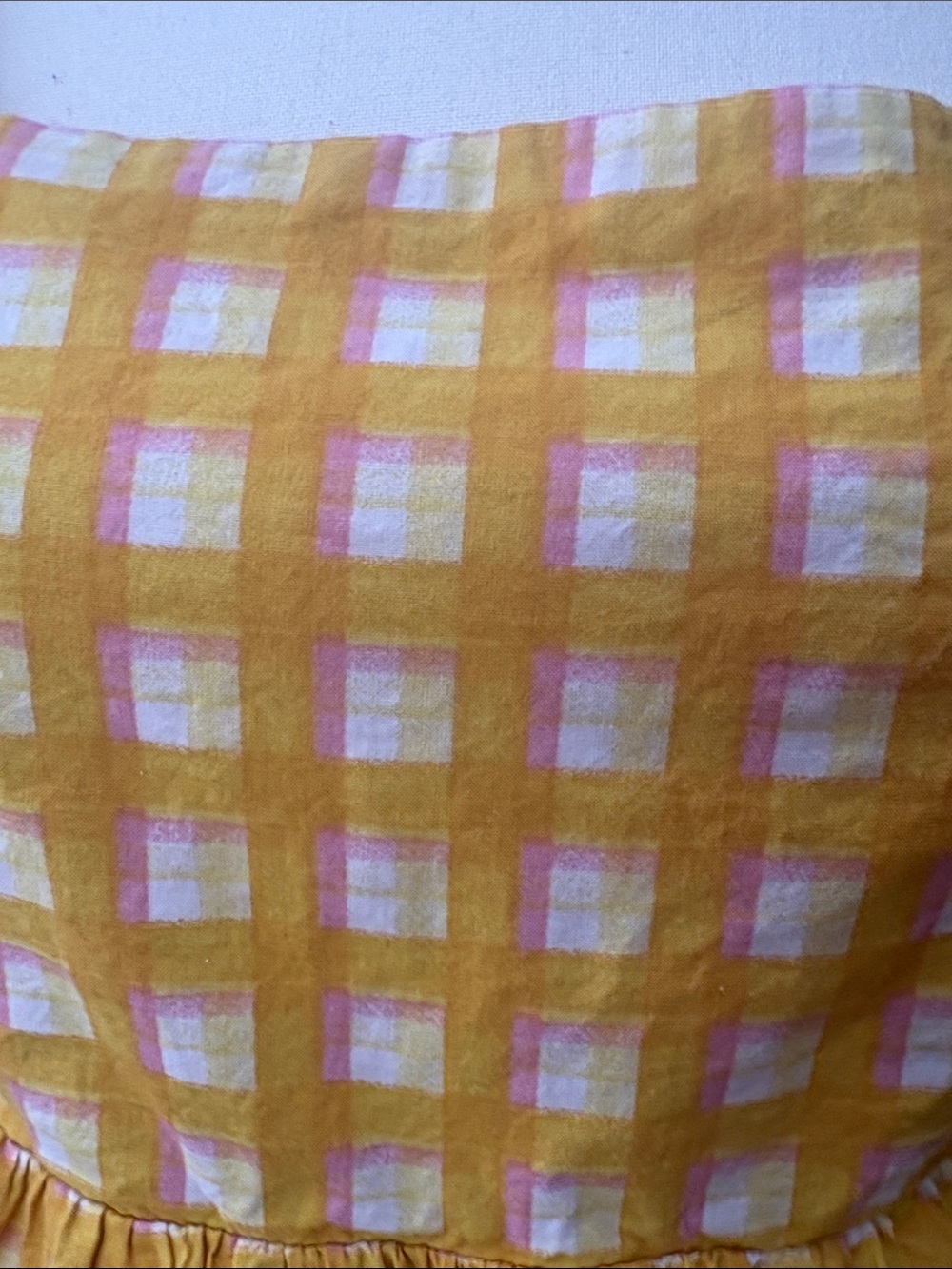 Hudson North Gingham Puff Sleeve Top Sz Sm - Picture 6 of 10